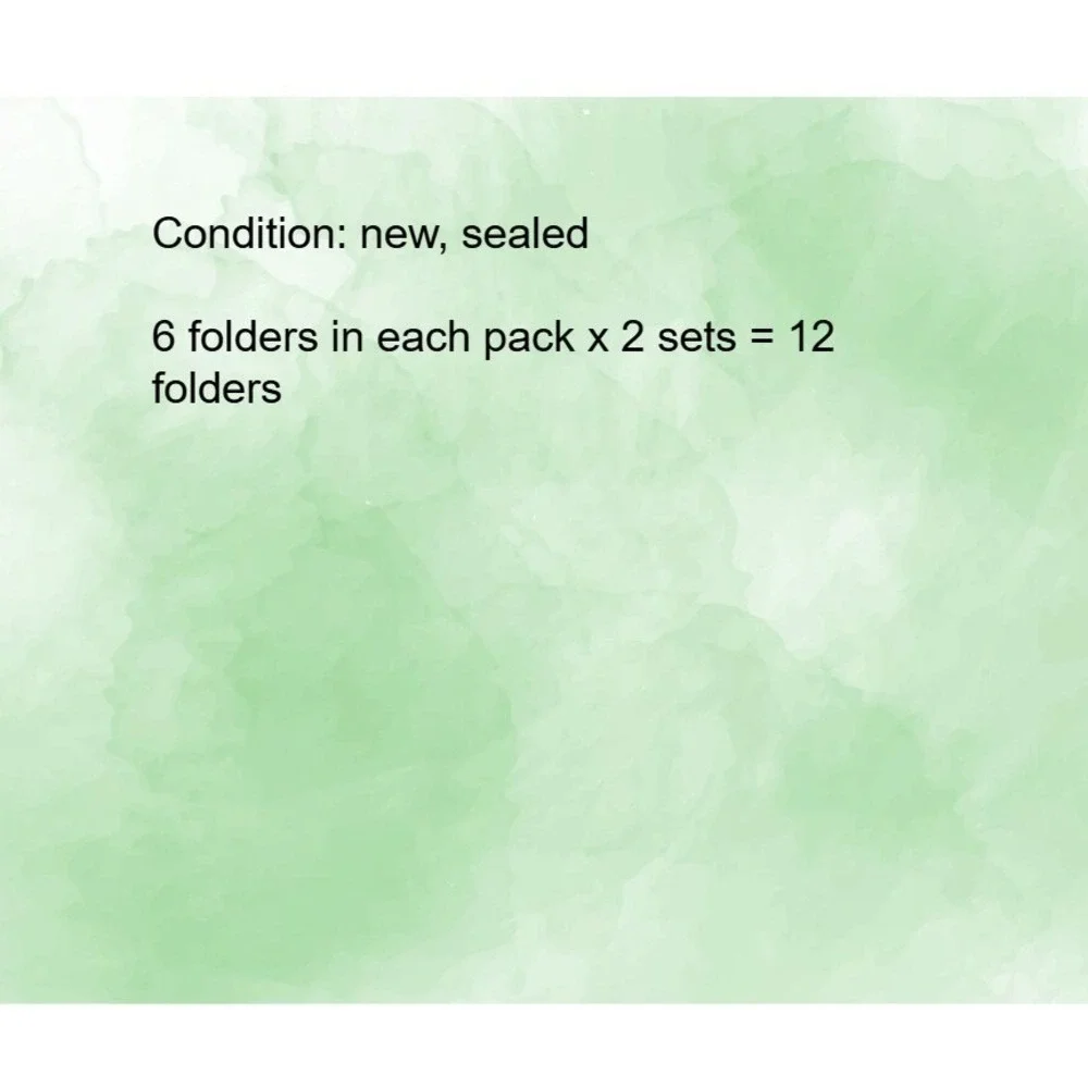 JAM 2 Pocket Plastic Folders 2PACK‎ x 6 FOLDER 9.5 x 11.5 Inch